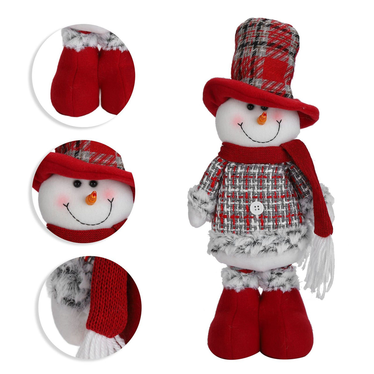 Retractable Christmas Innovative Doll Toy Home Decoration for Christmas BirthdaySnowman