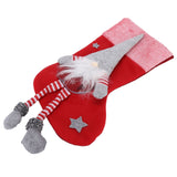 Christmas Hanging Ornaments Plush Faceless Old Man Christmas Stockings DecorationRed