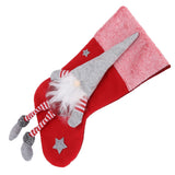 Christmas Hanging Ornaments Plush Faceless Old Man Christmas Stockings DecorationRed