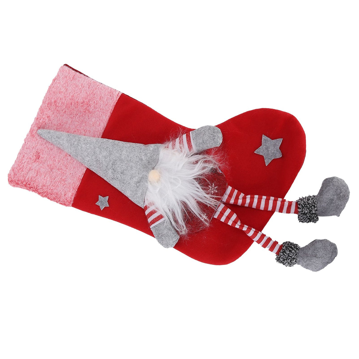 Christmas Hanging Ornaments Plush Faceless Old Man Christmas Stockings DecorationRed