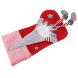 Christmas Hanging Ornaments Plush Faceless Old Man Christmas Stockings DecorationRed