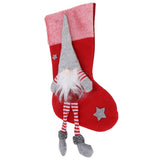 Christmas Hanging Ornaments Plush Faceless Old Man Christmas Stockings DecorationRed