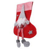 Christmas Hanging Ornaments Plush Faceless Old Man Christmas Stockings DecorationRed - Extra Image