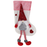 Christmas Ornaments Christmas Ornaments with Legs Plush Faceless Old Man in Deep Forest Christmas StockingsWhite
