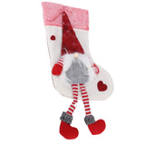 Christmas Ornaments Christmas Ornaments with Legs Plush Faceless Old Man in Deep Forest Christmas StockingsWhite