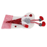 Christmas Ornaments Christmas Ornaments with Legs Plush Faceless Old Man in Deep Forest Christmas StockingsWhite - Top-Down View