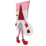 Christmas Ornaments Christmas Ornaments with Legs Plush Faceless Old Man in Deep Forest Christmas StockingsWhite