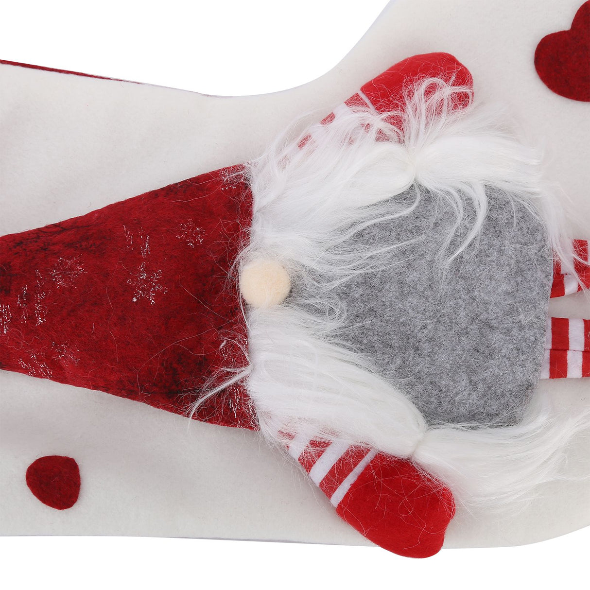 Christmas Ornaments Christmas Ornaments with Legs Plush Faceless Old Man in Deep Forest Christmas StockingsWhite