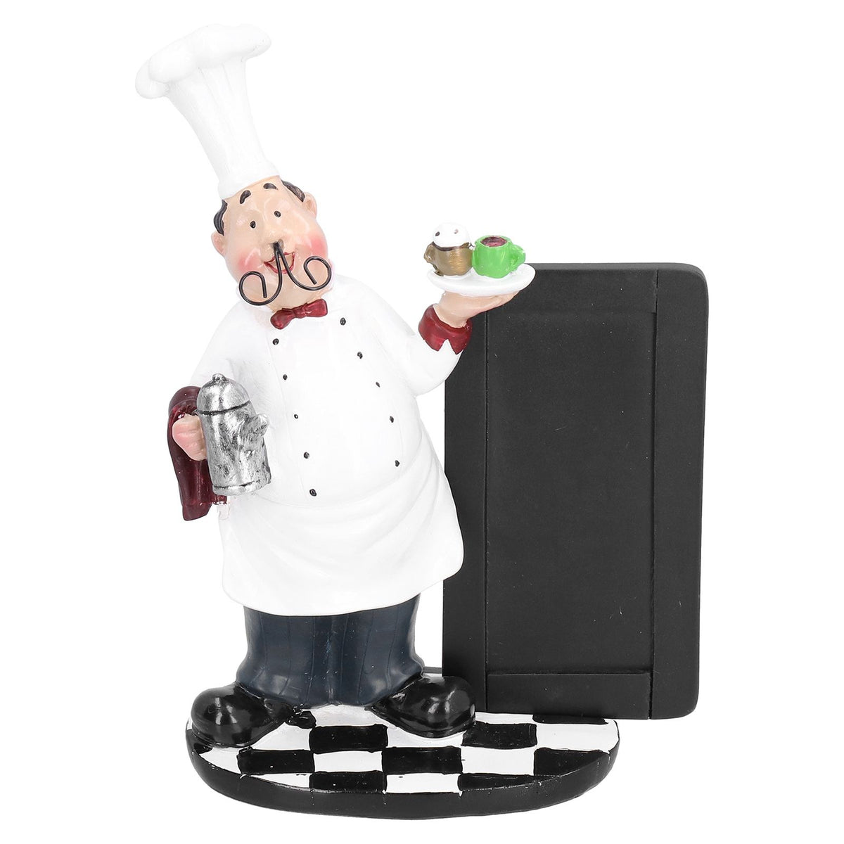 Resin Mustache Chef Figurine Fashion Small Ornaments Message Board Food Shop Hotel Decorations
