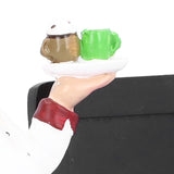 Resin Mustache Chef Figurine Fashion Small Ornaments Message Board Food Shop Hotel Decorations
