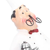 Resin Mustache Chef Figurine Fashion Small Ornaments Message Board Food Shop Hotel Decorations - Extra Image
