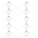 10Pcs/Set Decorative Hanging Ball Reusable Fillable Transparent Christmas Ball for Holiday Party6cm