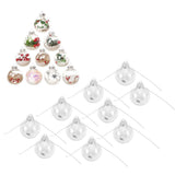 10Pcs/Set Decorative Hanging Ball Reusable Fillable Transparent Christmas Ball for Holiday Party6cm
