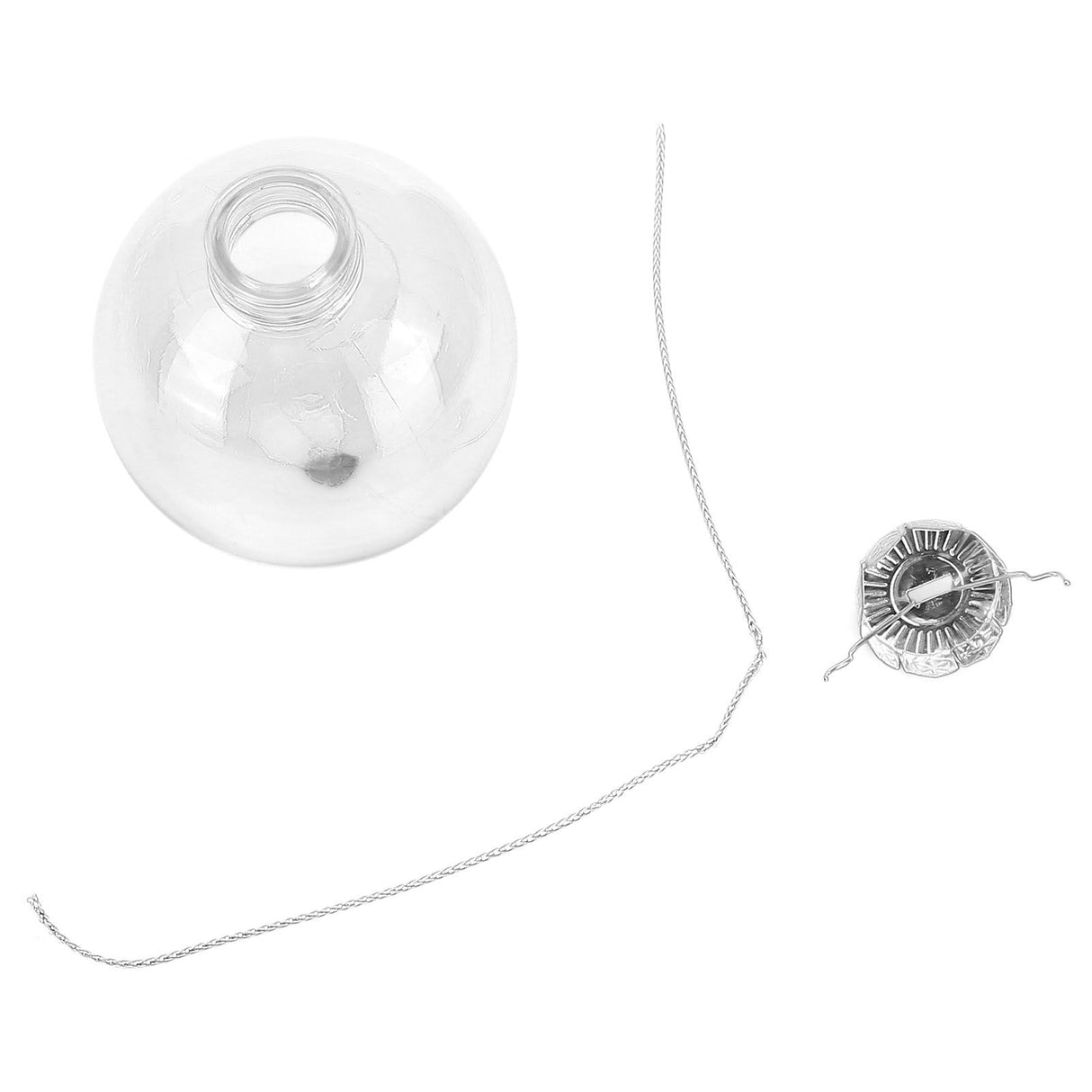 10Pcs/Set Decorative Hanging Ball Reusable Fillable Transparent Christmas Ball for Holiday Party6cm