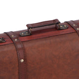 Antique Suitcase Portable Wooden Storage Chest Collection Ornaments Photography Props - Extra Image