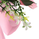 Artificial Wedding Bouquet Silk Flower Simulation Rose Bouquet for Bride Holding FlowersPink