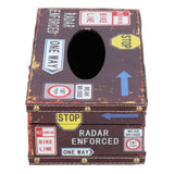 Tissue Box Vintage Composite Wood Napkin Paper Box for Household Living Room Restaurant