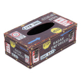 Tissue Box Vintage Composite Wood Napkin Paper Box for Household Living Room Restaurant