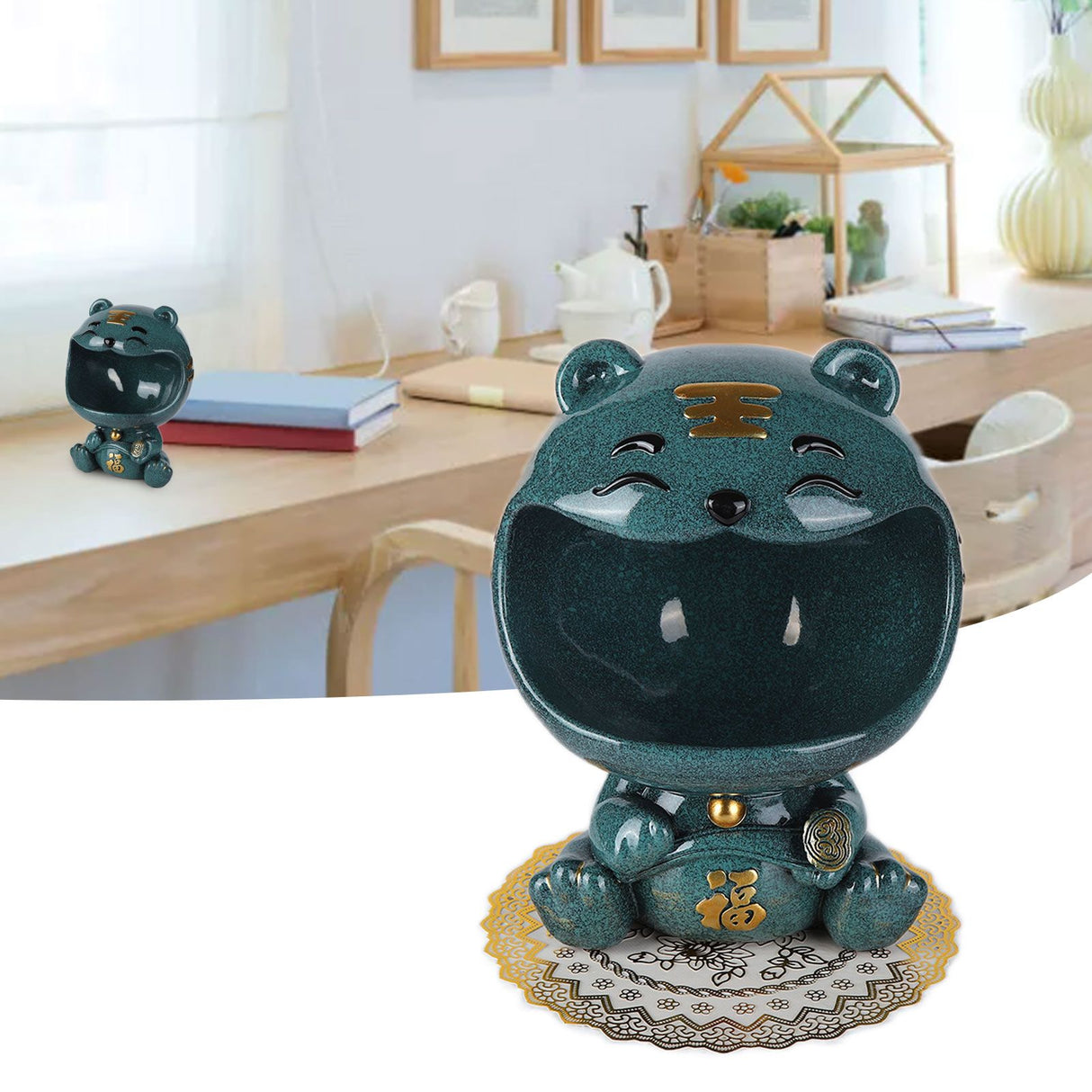 Cut Animal Shaped Key Phone Storage Basket Container Home Entryway Decor Accessory Display MoldBlue