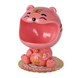 Cut Animal Shaped Key Phone Storage Basket Container Home Entryway Decor Accessory Display MoldPink - Side View