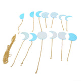 13PCS Moon Phase Wall Hanging Decor Banners Hanging Ornaments for Bedroom Home Office Nursery Wall Art - Side View