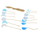 13PCS Moon Phase Wall Hanging Decor Banners Hanging Ornaments for Bedroom Home Office Nursery Wall Art - 45-Degree Angle