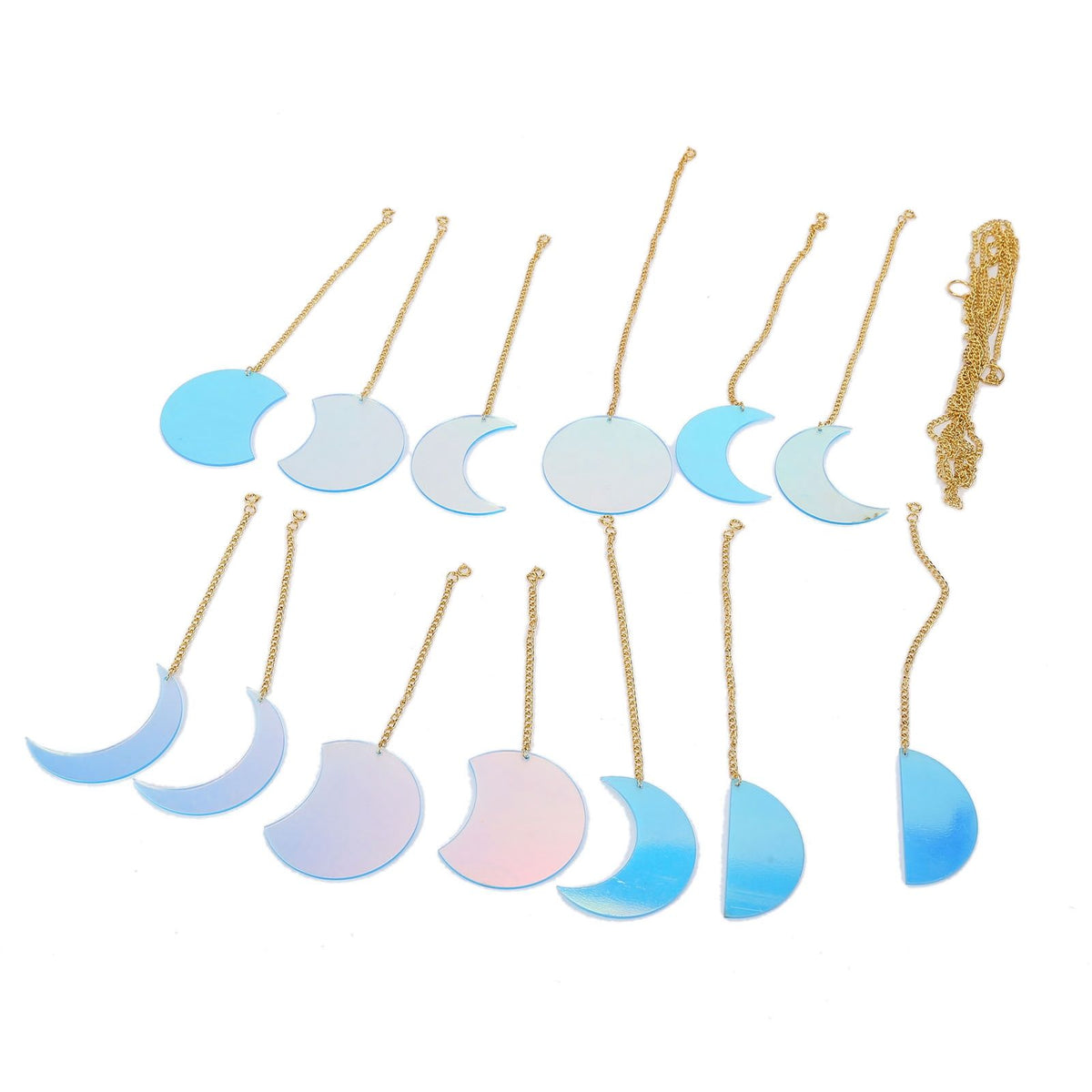 13PCS Moon Phase Wall Hanging Decor Banners Hanging Ornaments for Bedroom Home Office Nursery Wall Art