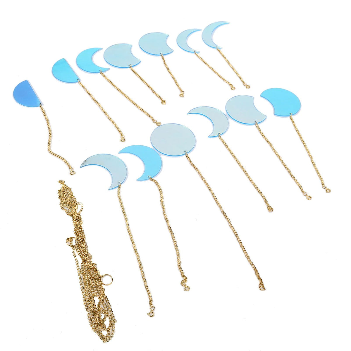 13PCS Moon Phase Wall Hanging Decor Banners Hanging Ornaments for Bedroom Home Office Nursery Wall Art