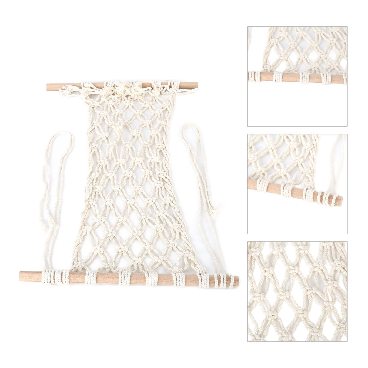 Simple Hanging Fruit Basket Fruit Hammock Holder Net Cotton Rope Hanger for Kitchen Home Decor