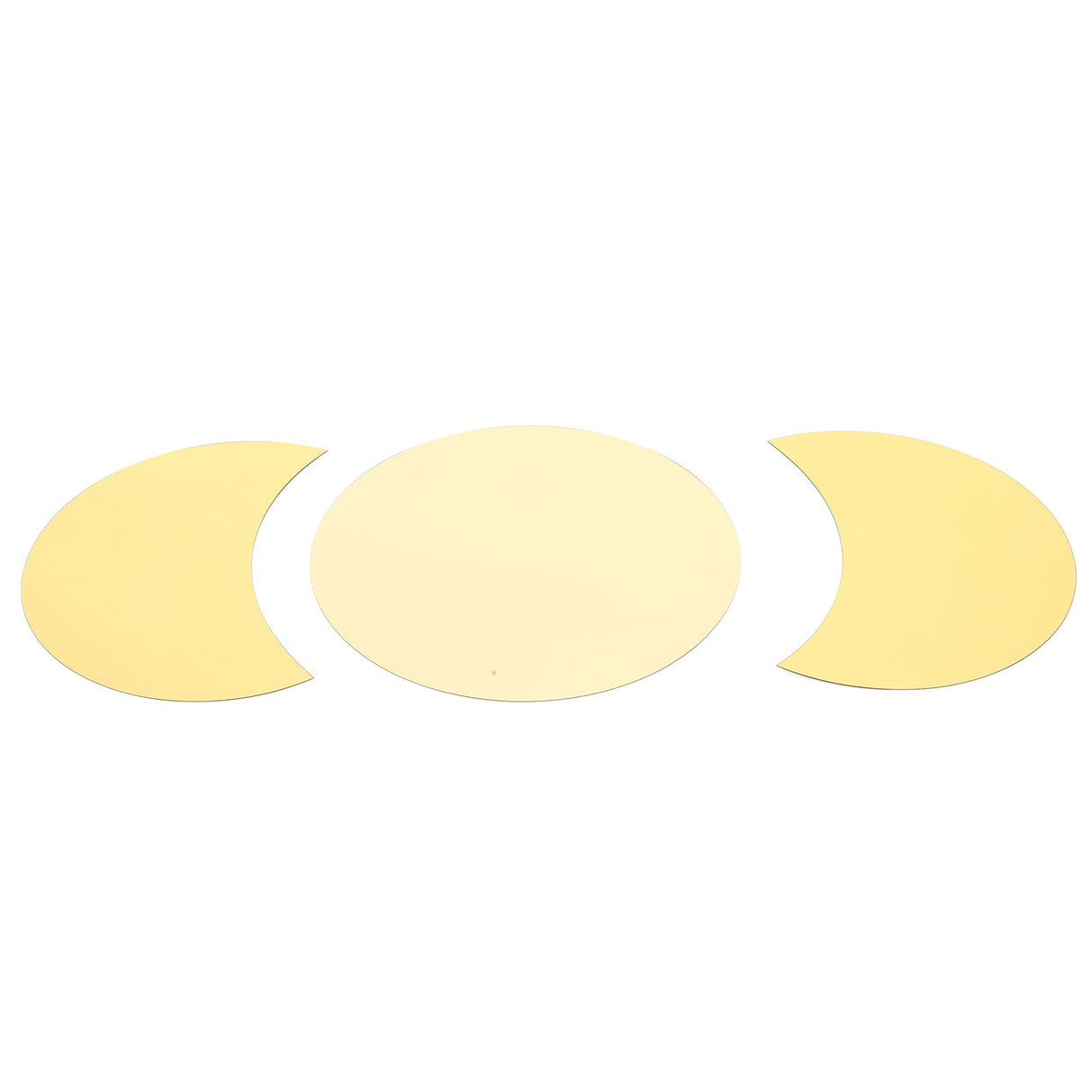 Acrylic Mirror Wall Sticker Sun Half Moon Shape Decorative Background Decal for Home UseGold