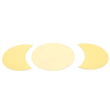 Acrylic Mirror Wall Sticker Sun Half Moon Shape Decorative Background Decal for Home UseGold