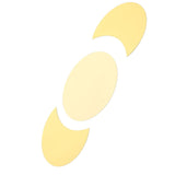 Acrylic Mirror Wall Sticker Sun Half Moon Shape Decorative Background Decal for Home UseGold