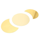 Acrylic Mirror Wall Sticker Sun Half Moon Shape Decorative Background Decal for Home UseGold