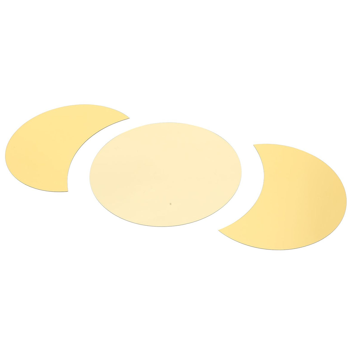 Acrylic Mirror Wall Sticker Sun Half Moon Shape Decorative Background Decal for Home UseGold