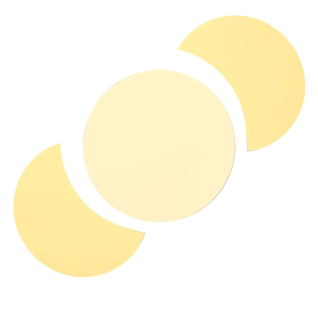 Acrylic Mirror Wall Sticker Sun Half Moon Shape Decorative Background Decal for Home UseGold