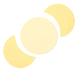 Acrylic Mirror Wall Sticker Sun Half Moon Shape Decorative Background Decal for Home UseGold