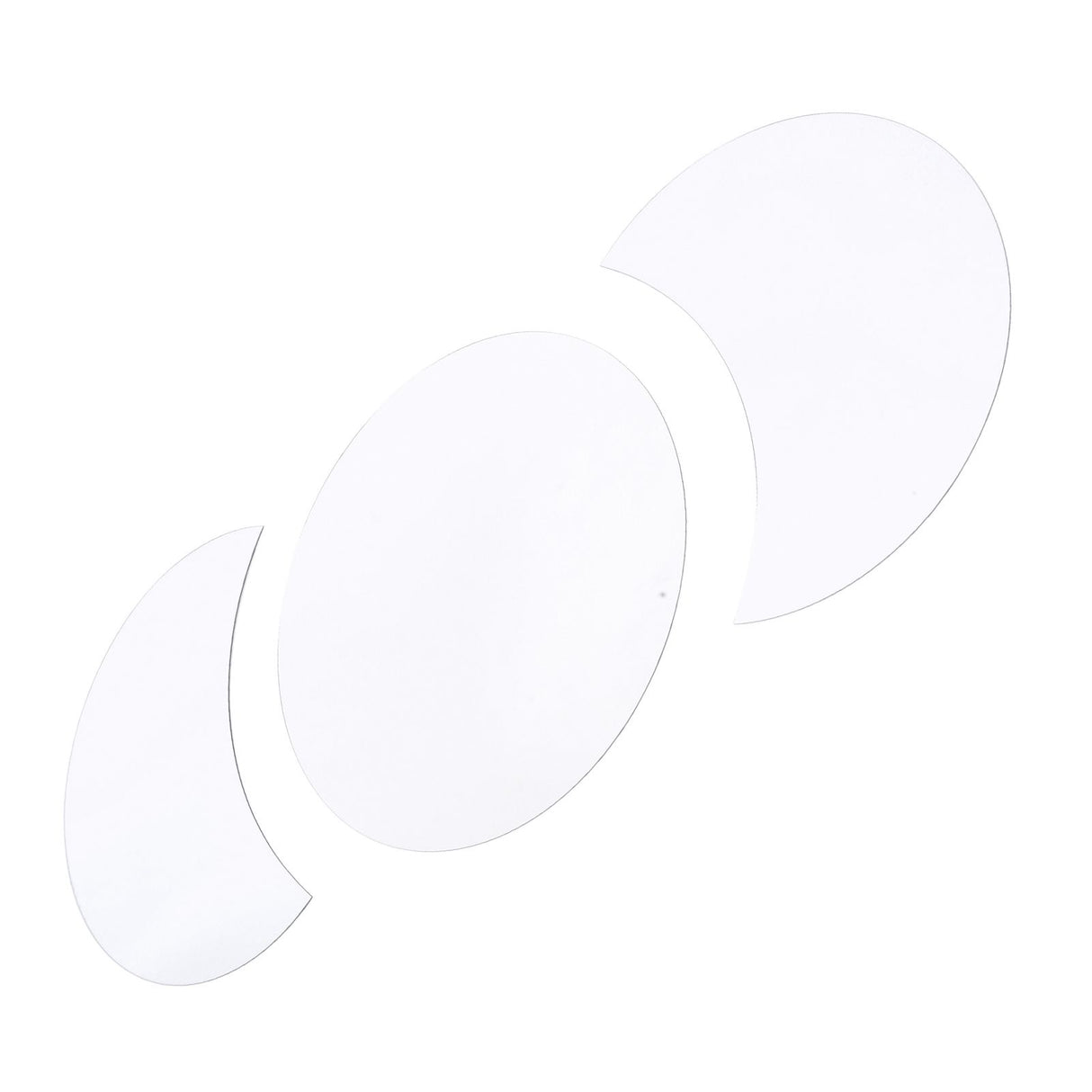 Acrylic Mirror Wall Sticker Sun Half Moon Shape Decorative Background Decal for Home UseSilver