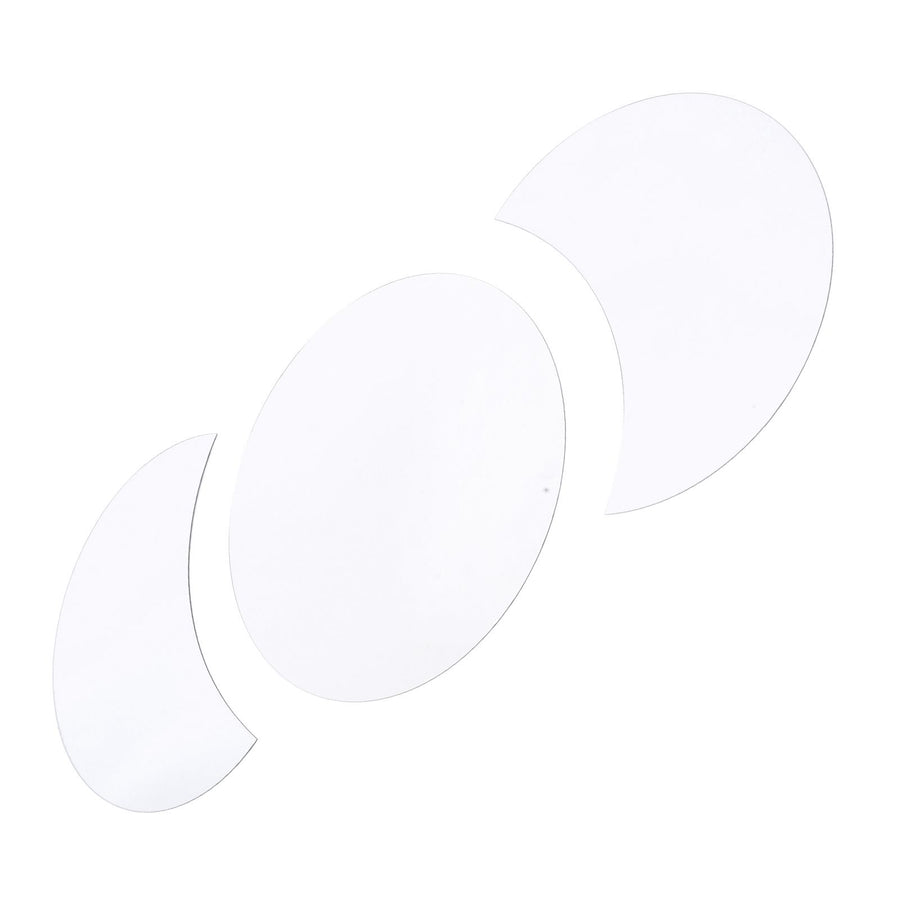 Acrylic Mirror Wall Sticker Sun Half Moon Shape Decorative Background Decal for Home UseSilver