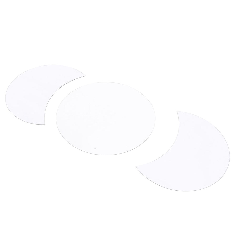 Acrylic Mirror Wall Sticker Sun Half Moon Shape Decorative Background Decal for Home UseSilver