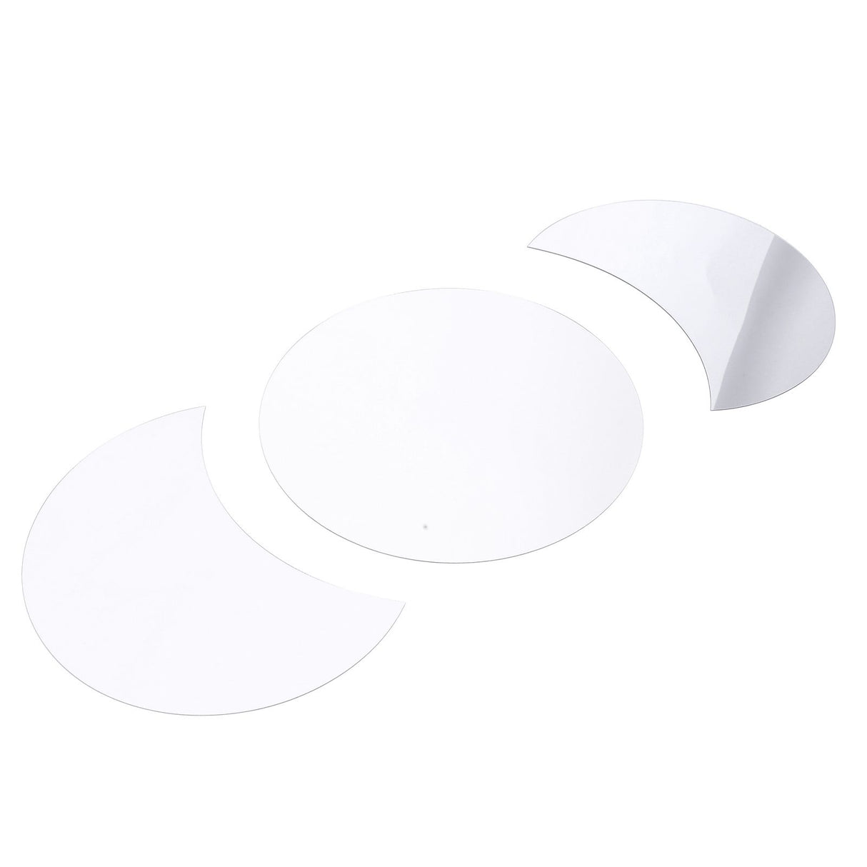 Acrylic Mirror Wall Sticker Sun Half Moon Shape Decorative Background Decal for Home UseSilver