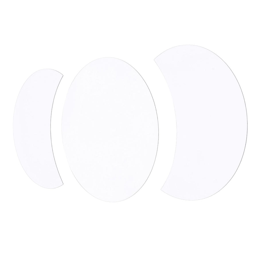 Acrylic Mirror Wall Sticker Sun Half Moon Shape Decorative Background Decal for Home UseSilver