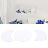 Acrylic Mirror Wall Sticker Sun Half Moon Shape Decorative Background Decal for Home UseSilver