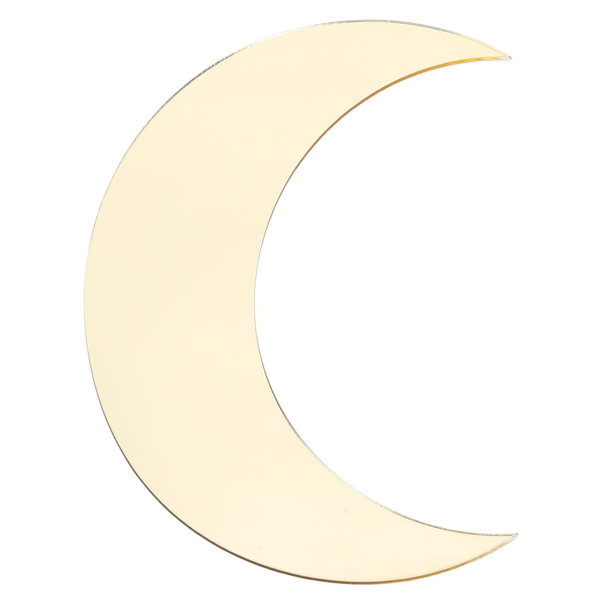 Moon Shape Mirror Wall Sticker Acrylic Decorative Background Decal for Home Office CorridorGold