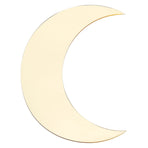 Moon Shape Mirror Wall Sticker Acrylic Decorative Background Decal for Home Office CorridorGold