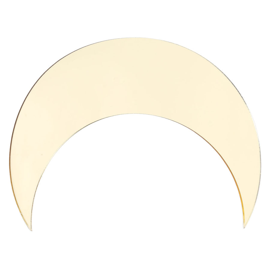 Moon Shape Mirror Wall Sticker Acrylic Decorative Background Decal for Home Office CorridorGold