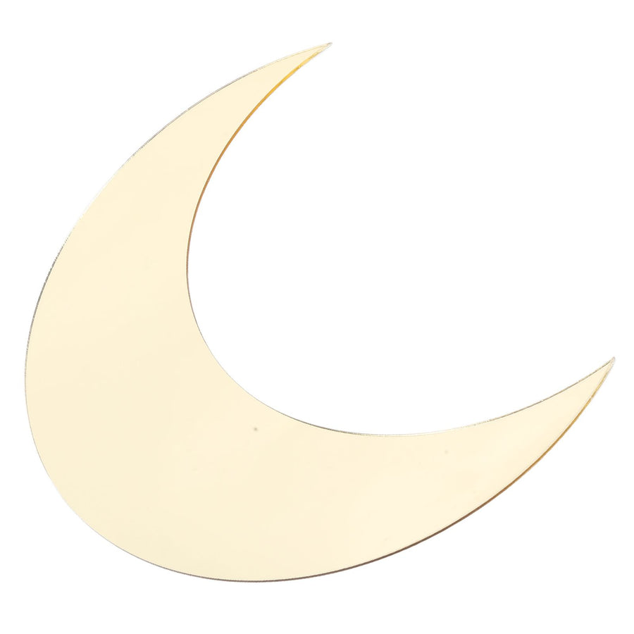 Moon Shape Mirror Wall Sticker Acrylic Decorative Background Decal for Home Office CorridorGold