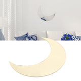 Moon Shape Mirror Wall Sticker Acrylic Decorative Background Decal for Home Office CorridorGold