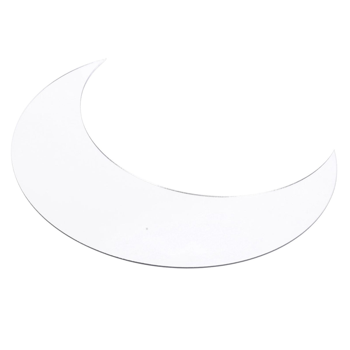 Moon Shape Mirror Wall Sticker Acrylic Decorative Background Decal for Home Office CorridorSilver