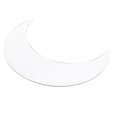 Moon Shape Mirror Wall Sticker Acrylic Decorative Background Decal for Home Office CorridorSilver