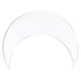 Moon Shape Mirror Wall Sticker Acrylic Decorative Background Decal for Home Office CorridorSilver - Side View